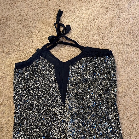Night Birger et Mikkelsen Navy and Silver Sequin Dress - Picture 5 of 9